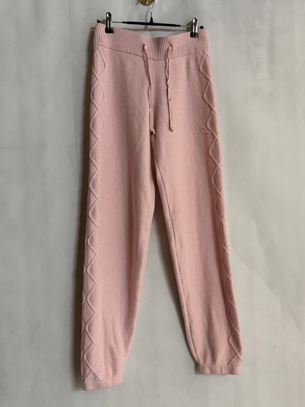 Natural Reflections Pink Cable Knit Lounge Jogger Pants XS